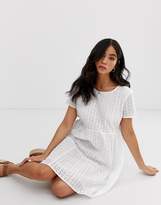 Thumbnail for your product : Pieces broderie smock mini dress