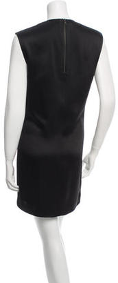 Helmut Lang Leather Accented Sheath Dress