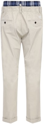 DSQUARED2 Cotton Twill Chino Pants W/ Boxer