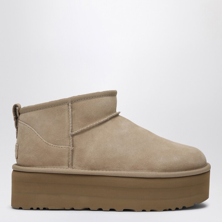 UGG Classic Ultra Mini boots with sand-coloured platform