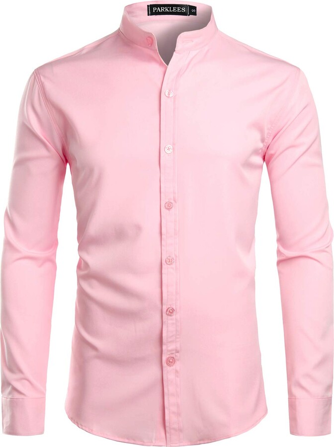 pink long sleeve shirt mens