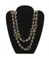 Thumbnail for your product : Chanel excellent (EX Vintage Citrine Crystal Sautoir Long Chain Necklace