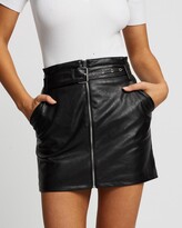 Glamorous Womens Black Leather Skirts Belted Pu Skirt Size 10 At The Iconic 