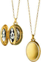 Thumbnail for your product : Monica Rich Kosann 18K Gold Premier Satin-Finish Locket Necklace with Diamonds