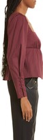 Thumbnail for your product : STAUD Peggy Empire Waist Stretch Cotton Blouse