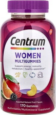 Centrum Centrum, Women Multigummies, Assorted Natural Fruit , 170 Gummies