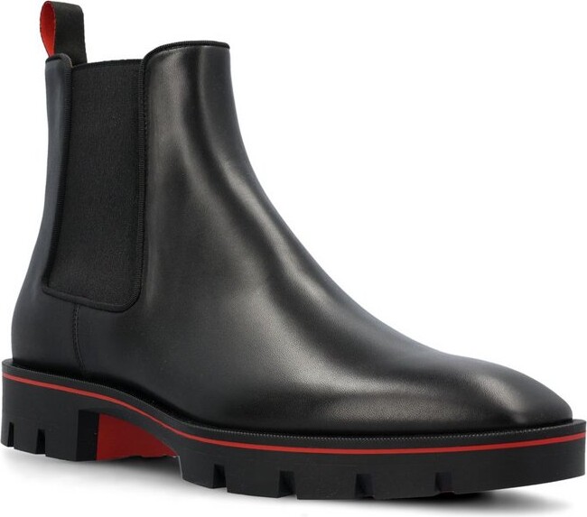 Christian Louboutin Men's SO Samson Spike-Heel Leather Chelsea Boots -  Bergdorf Goodman