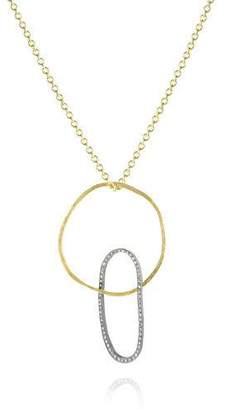 Todd Reed Interlocking Pendant Necklace in 18K Gold & Sterling Silver with Diamonds, 24"