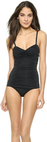 Thumbnail for your product : Michael Kors Collection Draped Solids Shirred Maillot