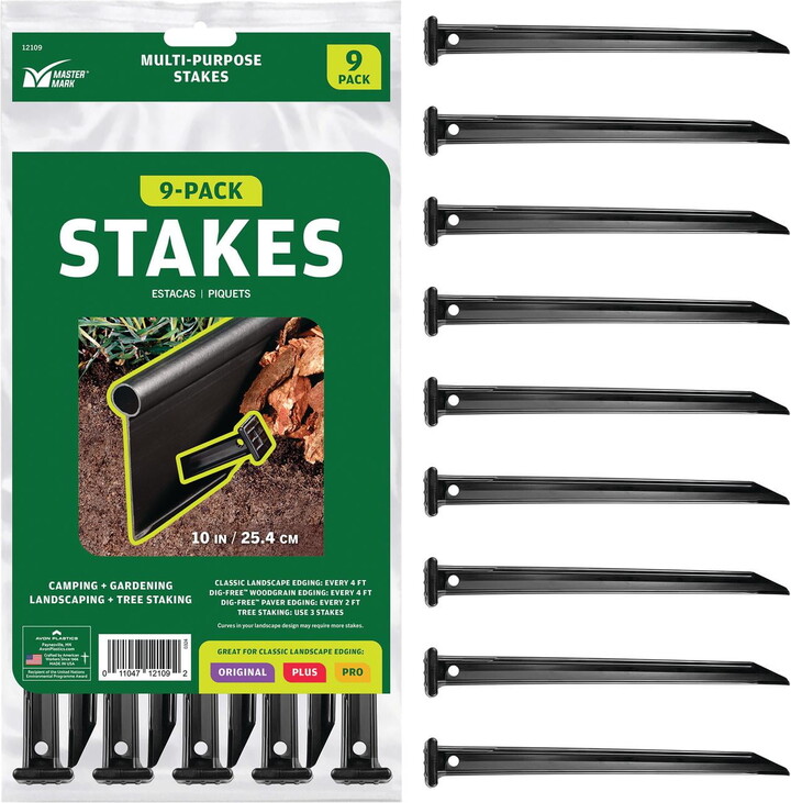 Master Mark 10" ABS Multipurpose Landscaping Stake Anchors (9-Pack)