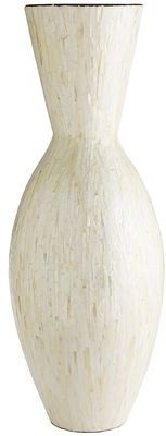 Pier 1 Imports Tall Ivory Mother-of-Pearl Vase