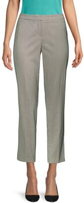 BOSS Tiluna Houndstooth Wool-Blend Slim-Fit Ankle Trousers