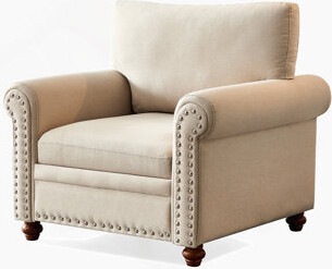 Red Barrel Studio Comfortable Living Room Single Seat Sofa Chair With Wood Legs And Fabric Ideal For Relaxing And Enhancing Home Decor