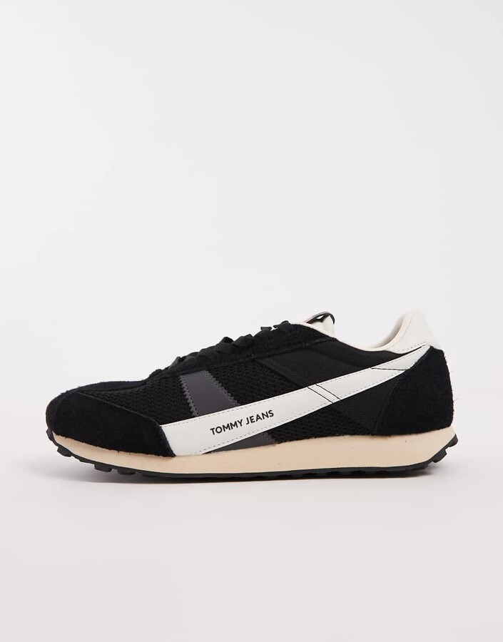 Tommy Jeans retro running sneakers in black