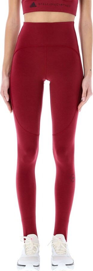 Red High Waisted Leggings | ShopStyle