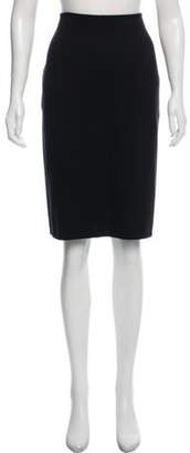 Valentino Knee-Length Virgin Wool Skirt Black Knee-Length Virgin Wool Skirt