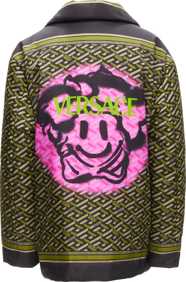 Versace La Greca Graffiti Medusa Smiley padded coat