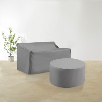 Crosley Furniture Outdoor Loveseat with Coffee Table Furniture Cover