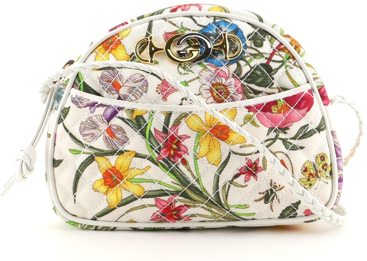 Gucci Trapuntata Camera Shoulder Bag Quilted Flora Canvas Mini - ShopStyle