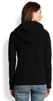 Thumbnail for your product : James Perse Hooded Asymmetrical Cotton Jersey Jacket
