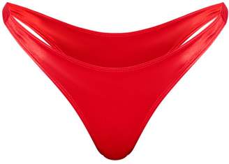 PrettyLittleThing Red Satin Thong