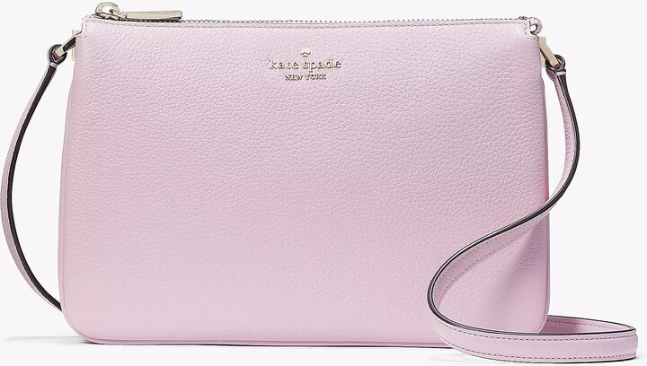 Kate Spade Leila Pink Rose Pebbled Leather Flap Backpack 