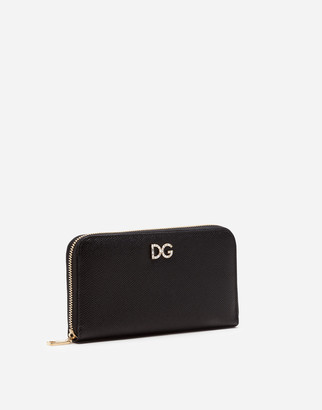 Dolce & Gabbana Dauphine calfskin zip around wallet