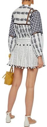 Dodo Bar Or Inga Tasseled Pleated Cotton-jacquard Mini Skirt