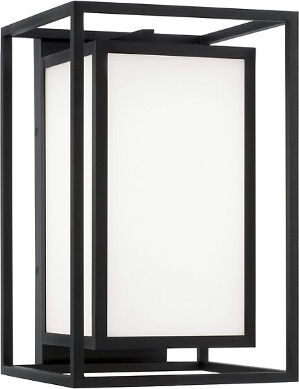 Capital Lighting Aiden Outdoor Wall Sconce in Black, Size: Small