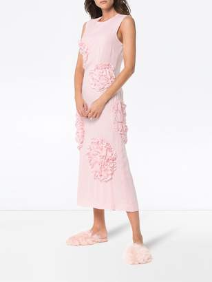 Simone Rocha sleeveless rose embellished dress