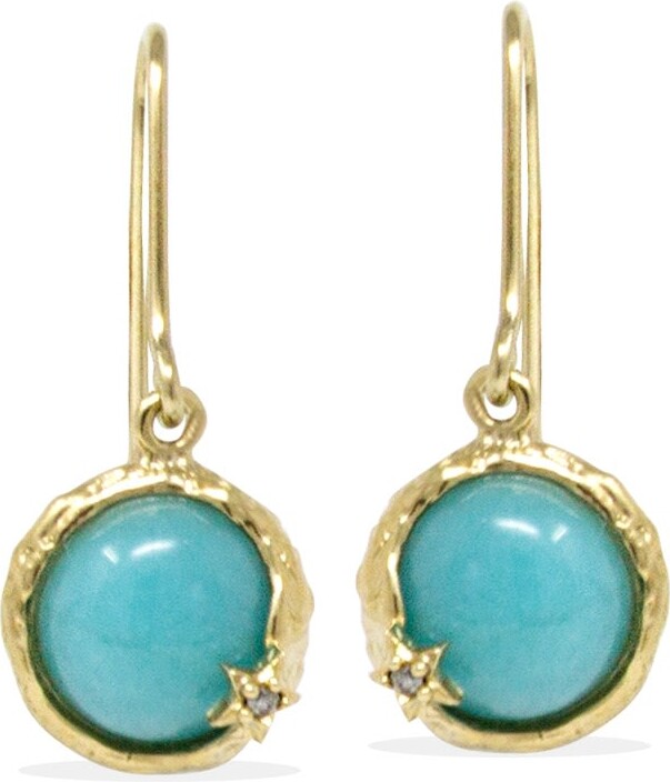 Vintouch Italy Ad Astra Gold-Plated Amazonite Earrings - ShopStyle