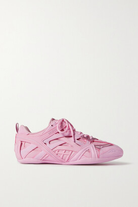 Balenciaga Drive Leather, Rubber And Mesh Sneakers - Pink - ShopStyle