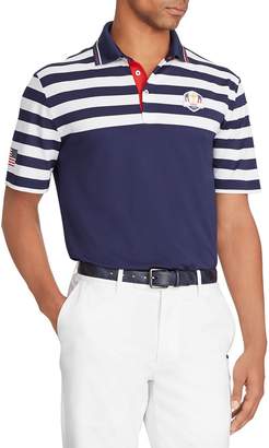 Ralph Lauren Men's "Wednesday" USA Ryder Cup Striped French-Knit Golf Polo Shirt