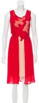 Thumbnail for your product : Reiss Embroidered Plissé Dress