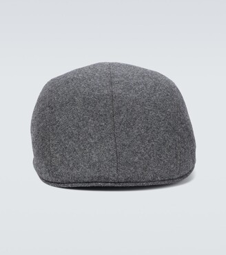 Brunello Cucinelli Wool flannel flat cap