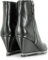 Thumbnail for your product : Giuseppe Zanotti Yvette Black Leather Wedge Boot w/Metal Chain