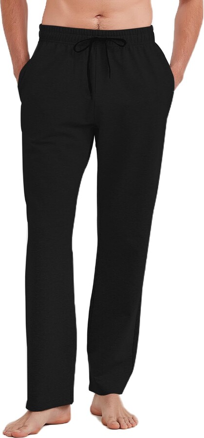 Idtswch 34/36/38/40 Long Inseam Men's Tall Yoga Sweatpants Open Bottom  Joggers Casual Loose Fit Athletic Pants with Pockets - black - XXL-Tall/34 inseam - ShopStyle Activewear Trousers