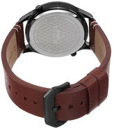 Thumbnail for your product : August Steiner Polished Alloy & Leather Watch, 42mm