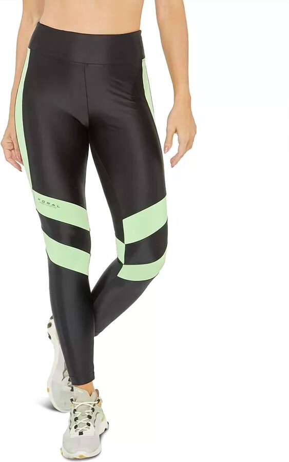 Koral Shred High-Rise Ankle Leggings In Black