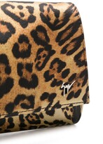 Thumbnail for your product : Giuseppe Zanotti Leopard-Print Satin Clutch