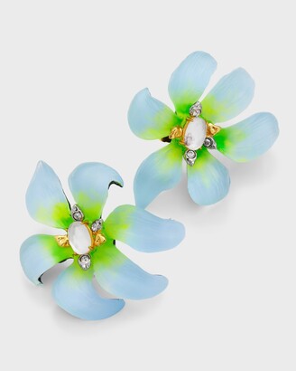Alexis Bittar Lily Flower Post Earrings