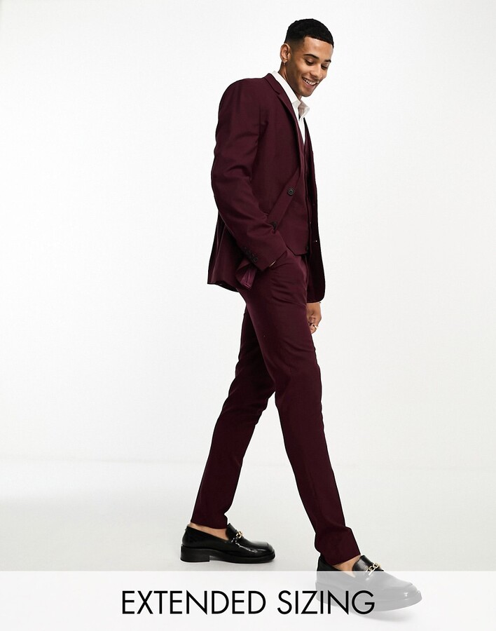 Men Maroon Suits Designer Stylish Wedding Dinner Party Wear Suit(Coat+Pant)  | eBay