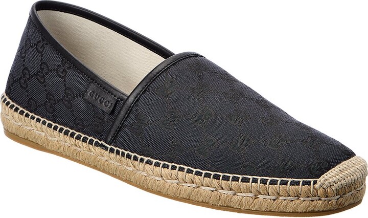 Gucci GG Canvas & Leather Espadrille - ShopStyle Slip-ons & Loafers