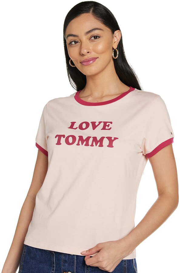 Tommy Hilfiger Womens Ls Tee Slogan Pyjama Top