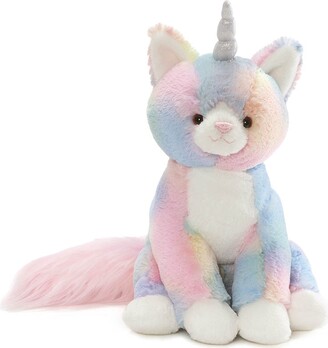 Gund Rainbow Shimmer Caticorn Plush Stuffed Unicorn Cat For Baby Boys And Girls Ages 1 & Up, Multicolor 9"