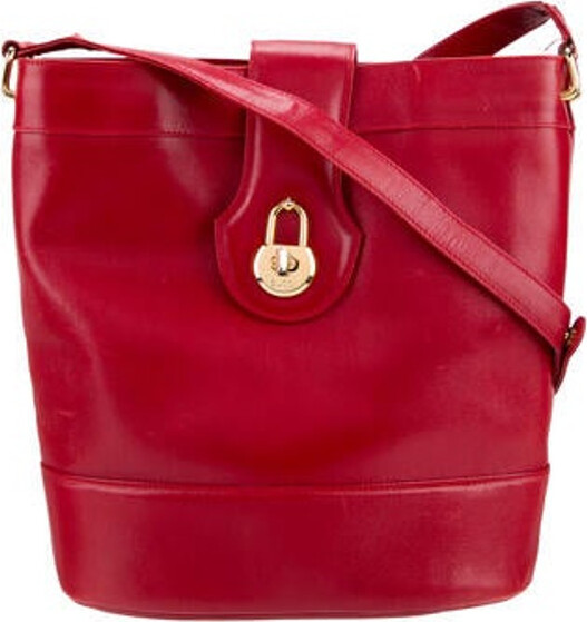 Gucci Vintage Leather Bucket Bag ShopStyle