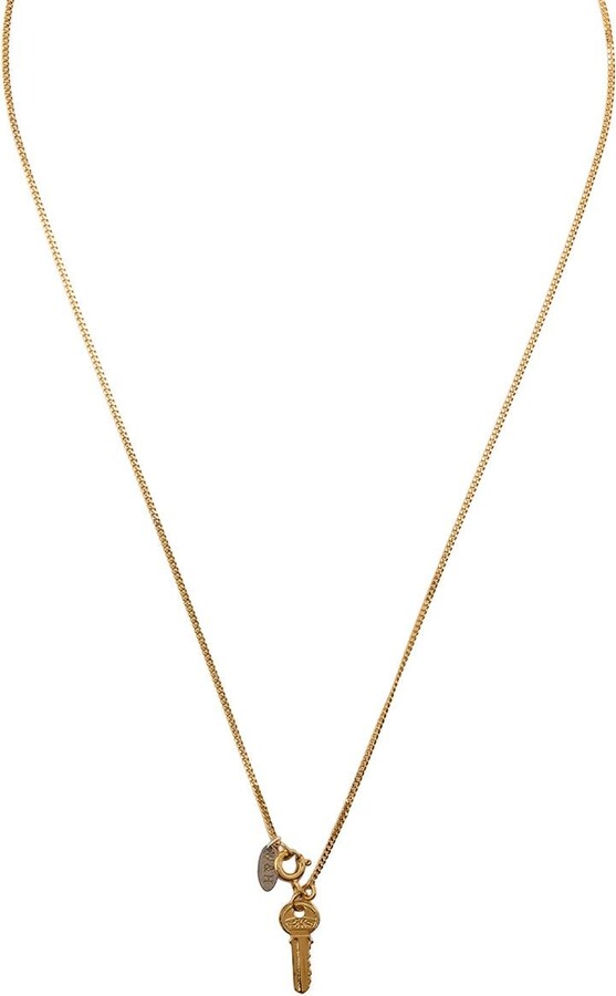 Jennifer Zeuner Jewelry 14k Yellow Gold Plated Silver Kaida Key on Chain  Necklace – Stanley Korshak