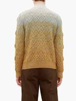Thumbnail for your product : Missoni Ombre Cable-knitted Wool-blend Sweater - Mens - Multi