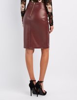 Thumbnail for your product : Charlotte Russe Faux Leather Pencil Skirt