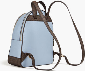 MICHAEL Michael Kors Color-block Logo-print Faux Textured-leather Backpack  in Blue